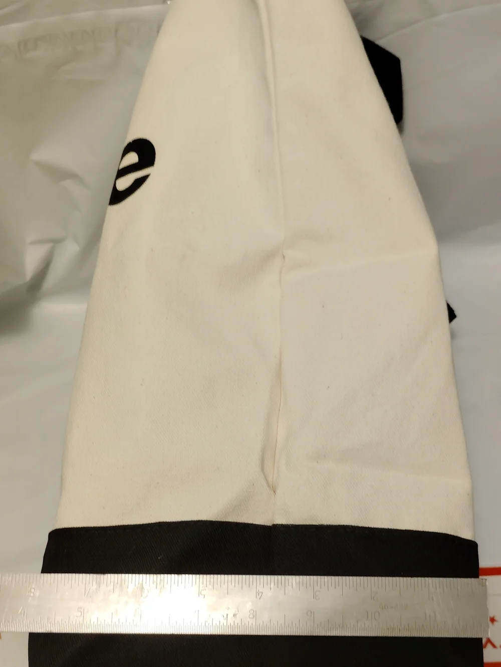 Tupperware Large Promotional Consultant Logo Cream Canvas Tote Bag Black Handles